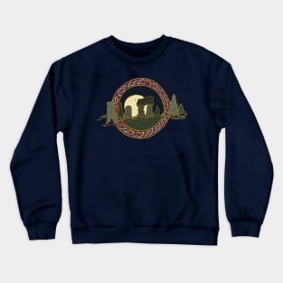 Standing stones with sun/ moon Crewneck Sweatshirt